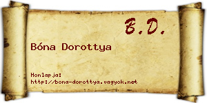 Bóna Dorottya névjegykártya