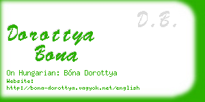 dorottya bona business card